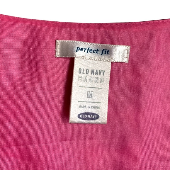 Old Navy Womens Babydoll Top Size Medium Y2K 2005 Shirt 100% Silk Vintage Blouse - Picture 4 of 7